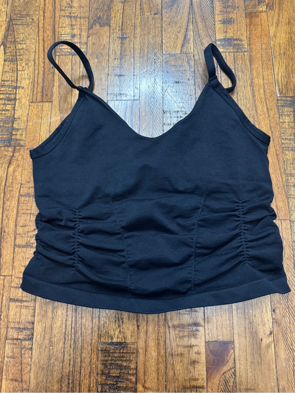 FP Movement by Free People Black Women's Ruched Tank Top Size XS / Small
